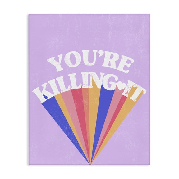 Stupell Industries Eclectic You're Killing It Retro Pop Canvas Art, 16 x 20, by Lil' Rue