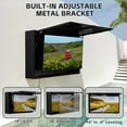 thumbnail image 4 of Outdoor TV Hard Cover, Solid Wood Weatherproof TV Enclosure w/ Wall Mounting Bracket , 600D Oxford Outdoor TV Cover (Fits 32-55 Inches), Black, 4 of 7