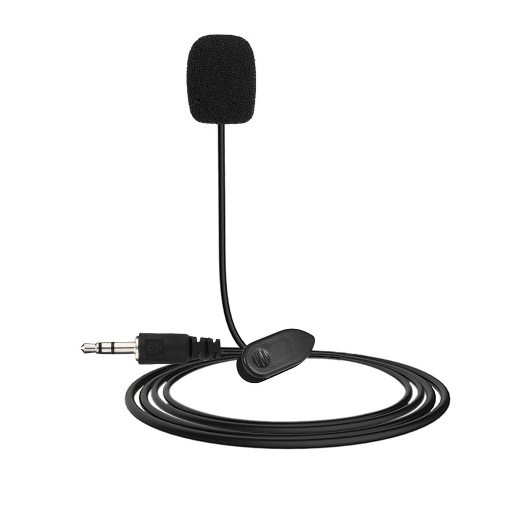 Mini Studio Speech Microphone,Small Computer Microphone Portable 3.5mm Mini Studio Speech Mic Microphone W/Clip for PC Desktop Notebook Lectures Teaching Mic Black 