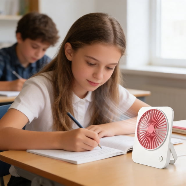 weibbin News Battery Version Desktop Mini Fan No 5 Battery Powered Small Electric Fan With Printed Pattern Gift