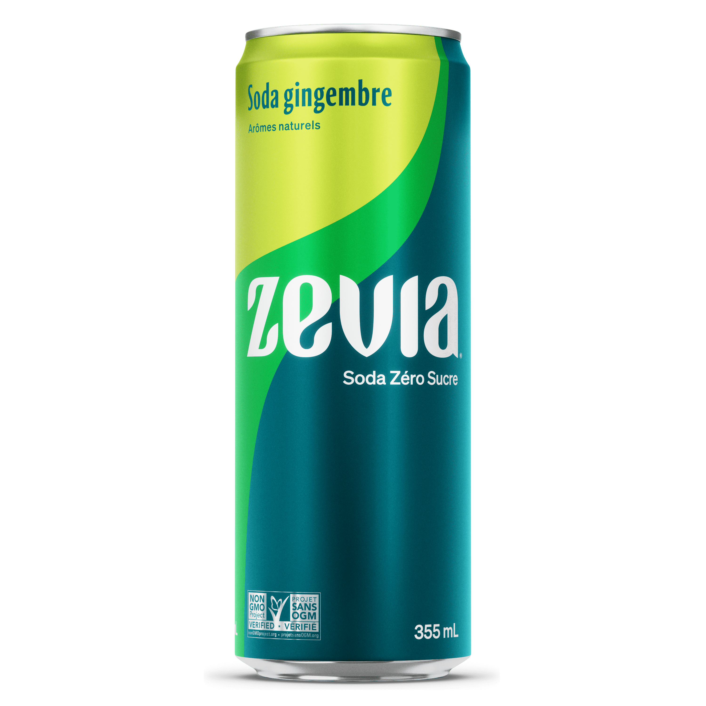 Zevia Ginger Ale Sleek 355 ml, Ginger Ale 355 mL