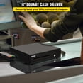 thumbnail image 2 of STAWAY 16" Cash Register Drawer - Heavy Duty, 5 Bill & 8 Coin Compartments, 3 Opening Methods, RJ11/RJ12 Compatible for POS Systems in Supermarkets & Restaurants, 2 of 8