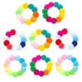 thumbnail image 2 of 8Pcs Rainbow Pom Pom Dog Collar, Soft Elastic Pet Necklace With Plush Balls, Cute Neckwear For Small Dogs And Cats, Photo Props Party Decor, 2 of 7