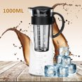 thumbnail image 2 of 1000ML Cold Brew Iced Coffee Maker Airtight Seal Tea Detachable Pot Kettle, 2 of 11