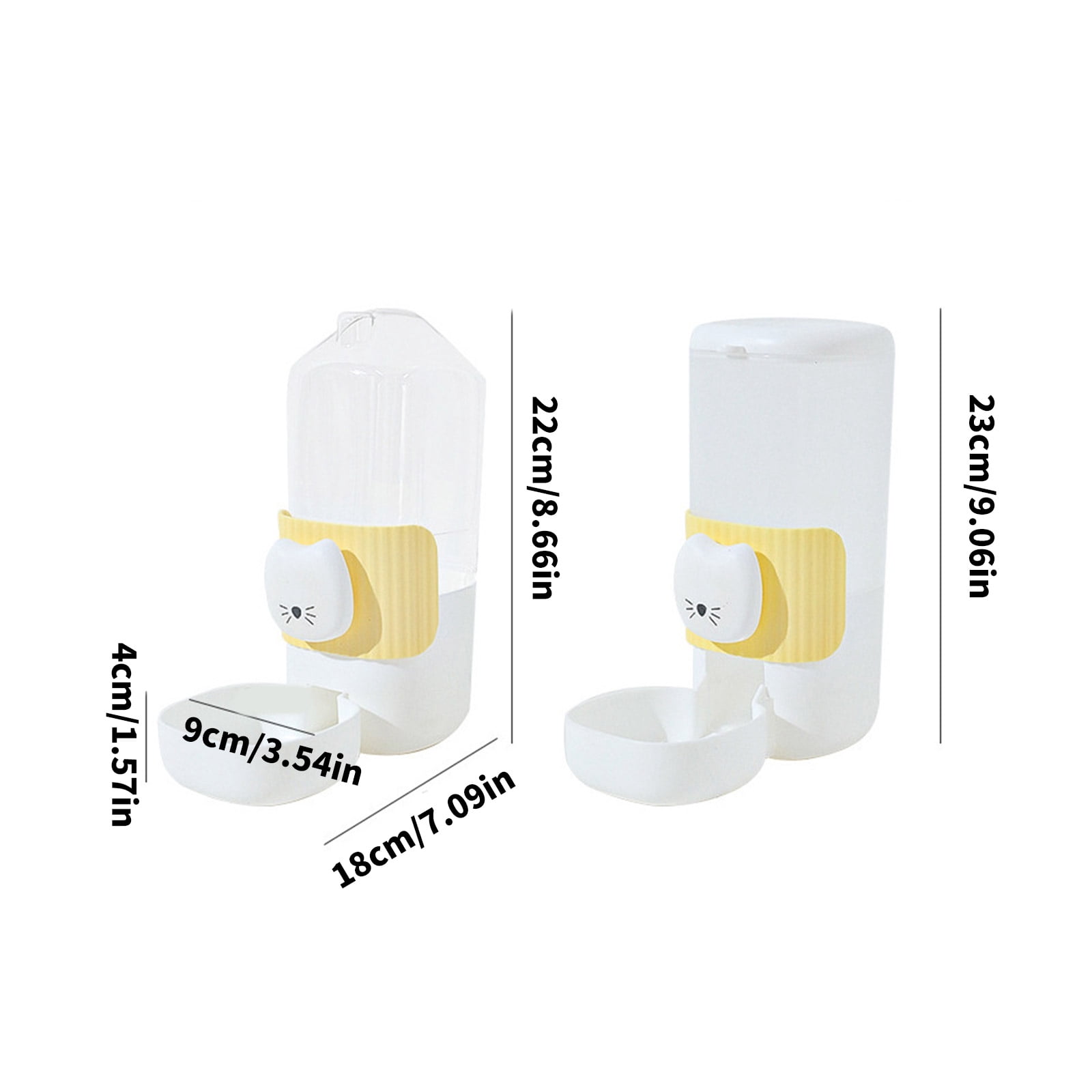 Automatic Dog Feeder Water Dispenser With Cartoon Cats Face Safe PP Easy Installation For Busy Owner Home Decors