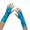 Sky Blue, variant on Ljudmp Womens Shiny Metallic Half Finger Gloves Fingerless Opera Gloves with Thumb Hole for Rave Party Costume Performances Wedding Evening Black