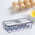 thumbnail image 3 of Toystoory Práctica caja de almacenamiento de huevos con tapa para cocina, estante de almacenamiento de huevos transparente y duradero Almacenamiento y organización del hogar Gris 18 cuadrícula, 3 of 6