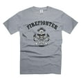 thumbnail image 5 of Mens Firefighter T-shirt Firefighter SKull Logo Shirt Firefighting Gifts Firefighter T-Shirts (4X-Large Military Green), 5 of 6