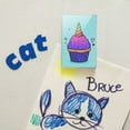 thumbnail image 2 of Unicorn Cupcake with Sprinkles Rainbow Rectangle Acrylic Fridge Refrigerator Magnet, 2 of 4