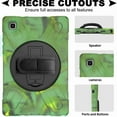 thumbnail image 4 of Dteck Galaxy Tab A7 Case 2020 10.4 Inch 2020 SM-T500 SM-T505 SM-T507, Heavy Duty Shockproof Rugged Hard Case with Carrying Shoulder Strap, Hand Strap, Kickstand, armygreen, 4 of 7