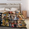 thumbnail image 4 of Custom Throw Blanket for Dad with Photo Personalized Happy Fathers Day Blankets with Pictures Customized Blanket for Dad Grandpa on Fathers day Halloween Christmas New Year A Blankets, 4 of 5