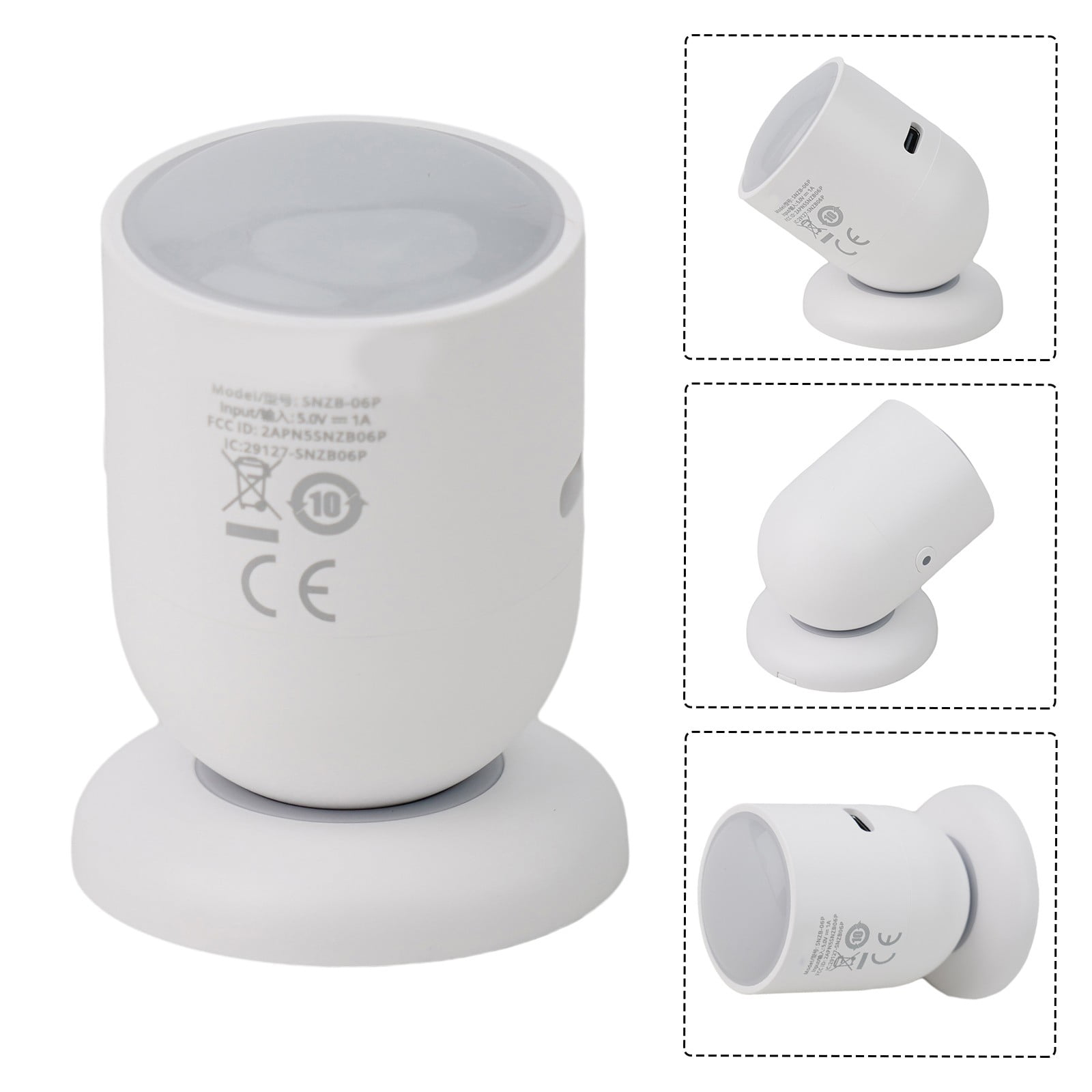 For Zigbee Sensor Snzb-06P Humansensor 44.2×44.2X59 Mm Motion Sensor Presence Sensor Rardar Detector -10℃~60℃ Durable Smile Home