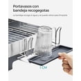 thumbnail image 4 of SONGMICS Escurreplatos de Acero Inoxidable, Escurridor de Platos, con Portavasos, para Cocina, 31.7 x 57.2 x 24.6 cm, Plata y Gris, 4 of 5