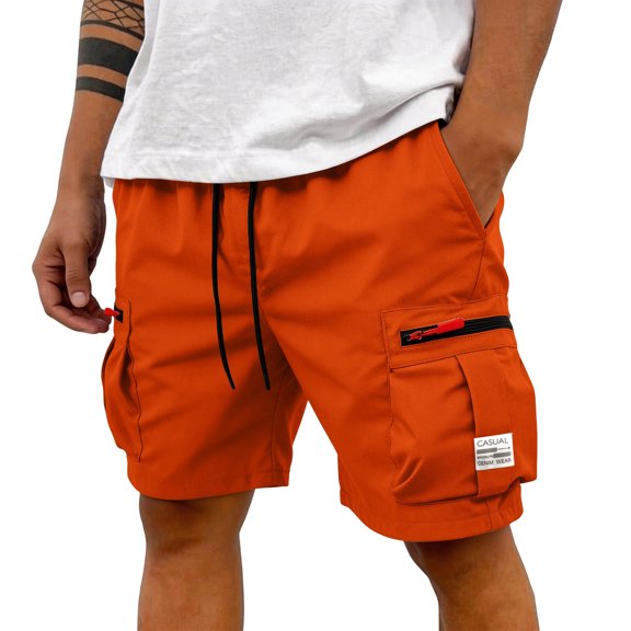 Hiking Shorts Men Outdoor Knee Length Big and Tall Cargo Shorts Relaxed Fit Wide Leg Carpenter Short with Pockets, L