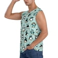 thumbnail image 3 of Balery Winter Skiing Penguin Camisetas sin mangas para hombre, absorbe la humedad y protege contra el mal olor.-Small, 3 of 7