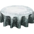 thumbnail image 1 of Nappe Ronde Arbre de Pin d'Hiver 60 Pouces Nature Forêt Nappe Décorative Polyester Lavable pour Fête Pique-Nique Dîner Maison, 1 of 5