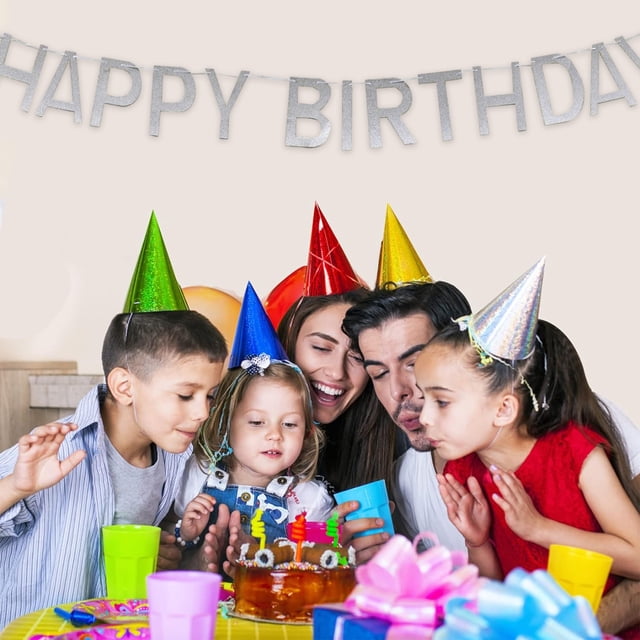 mmirethe 1pcs Set 16.4ft Gold Paper Card Happy Birthday Banner Birthday Decorations Happy Birthday Decorations For Birthday Party Gold 16.4ft