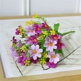 thumbnail image 2 of Artificial Faux Plants Flowers, Ongmies Indoor Flower Artificial Faux Daisy Wildflowers Decor Outside Garden Silk Artificial Flowers, Artificial Flowers, 1X Artificial Flower Daisy 28 Heads, 2 of 9