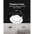 thumbnail image 2 of Sunco 48 Pack Goof Rings for 4 Inch Recessed Lights, Can Light Trim Rings Flush Mount, Black Matte Finish, Durable Plastic Design, Ultra Thin, 2 of 7