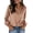 Toffee, variant on Zeagoo Womens Satin Blouse Long Sleeve V Neck Shirts Dressy Casual Button Down Business Shirts With Pockets