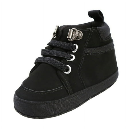 

ZenBath Baby Girls Boys Walking Shoes Toddler Infant First Walker Soft Sole High-Top Ankle Sneakers Newborn Crib Shoe