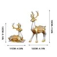 thumbnail image 2 of Anckoeil Decoration Ornaments 2Pcs Resin Deer Sculptures, Reindeer Decorations Indoor, Elegant Christmas Deer Statue Home Decor Accents, For Living Room, Bedroom Office And Shelf, 2 of 5
