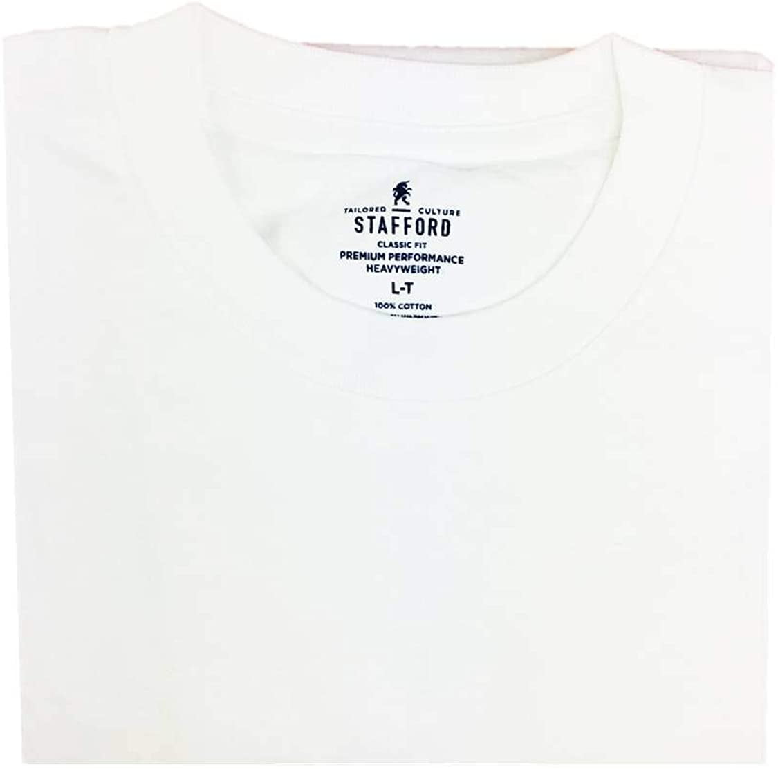 Cotton Crew Neck Undershirt, White 