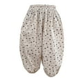 thumbnail image 2 of UACY Toddler Girls Cute Bunny Dot Floral Print Corduroy Pants Kids Casual Bubble Sweatpants Baggy Joggers Elastic Waist ﻿, 2 of 3