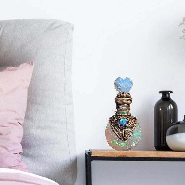 Luna Botella de poción mágica Resina Luna creativa Poción mágica Adorno artesanal Purpurina Exquisita Poción mágica Decoración del hogar para regalo Hogar Sala de estar Escritorio