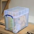 thumbnail image 4 of Really Useful Box Conteneur de Rangement Transparent 19 Litres avec Couvercle à Pression, Lot de 2, 4 of 7