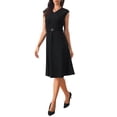 thumbnail image 2 of INSPIRE CHIC Women's Sleeveless Dress V Neck Elegant Cocktail Party A Line Dresses XL Black, 2 of 5