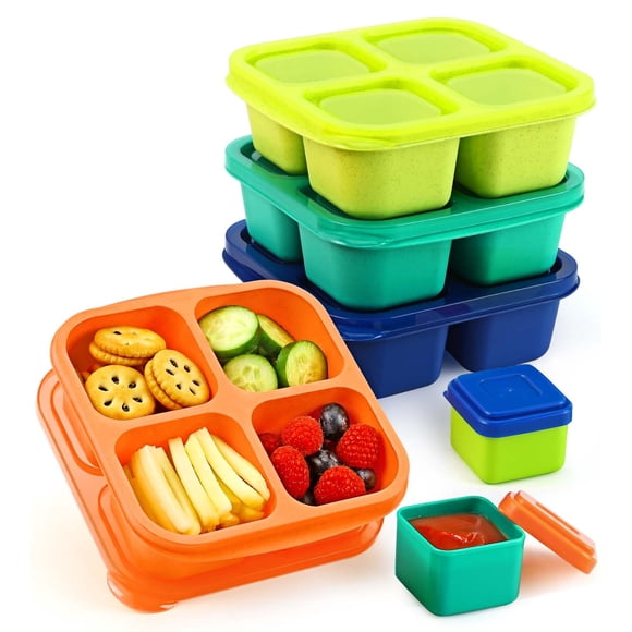 Envases para bocadillos Caperci, paquete de 4 cajas de bocadillos Bento