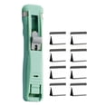 thumbnail image 5 of Portable Clip Stapler One Slide Quick Binding Tool No No Holes Reusable Stainless Clips One Hand OperationforHome Classroom, 2 Pack Mini Stapler, 16 Pack Stainless Steel Binder Clips, 5 of 5