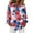 Light Blue, variant on Iaqnaocc American Flag Shirts for Women Patriotic American Flag Stars Tops America 250 Shirt Freedom Button Down Collared Shirt Lightweight Long Sleeve Tee Top Wine L