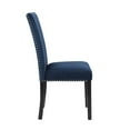 thumbnail image 4 of Cobre Contemporary Velvet Dining Chair with Nailhead Trim(Set of 2) in Blue, 4 of 7