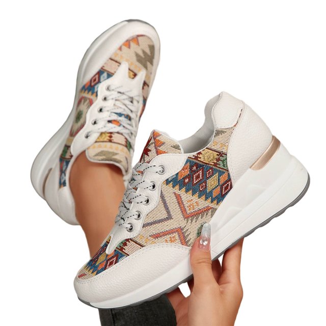 Zapatillas deportivas informales de moda para mujer, antideslizantes, cómodas y transpirables, bonitas zapatillas de verano para caminar con cremallera lateral y cordones