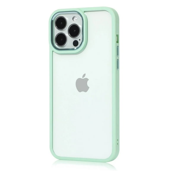 CASELIX Compatible for iPhone 13 Clear Case (2021), Transparent Metallic frame Cover Shockproof Protective Bumper with Edge for iPhone 13 - Bright Green