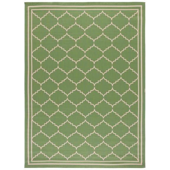Safavieh Courtyard Amy Geometric Indoor/Outdoor Area Rug, Green/Beige, 9' x 12'