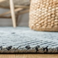 thumbnail image 4 of SAFAVIEH Micro-Loop Angelica Diamond Area Rug, Light Blue/Charcoal, 5' x 5' Round, 4 of 7