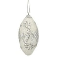 thumbnail image 4 of Northlight 4ct Beaded Shatterproof Christmas Finial Ornament Set 4.5" - White/Silver, 4 of 4