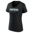 thumbnail image 2 of Women's Black Carolina Panthers Primary Play V-Neck T-Shirt, 2 of 3