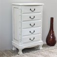 thumbnail image 1 of International Caravan Windsor 5 Tiroir Sculpté Armoire à Bijoux en Blanc, 1 of 4