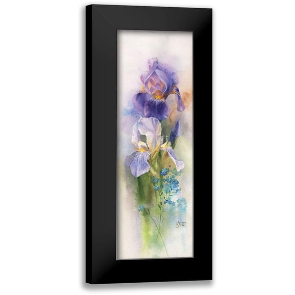 Besedina, Anastasiia 7x14 Black Modern Framed Museum Art Print Titled - Long Iris