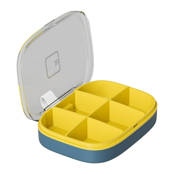 Snackle Box Container,Divided Serving Tray with Lid and Handle,Snack Organizer for Candy, Fruits, Nuts, 4 Compartments snack tray,Portable Snack Box for Picnic,Party,movie night,road trips