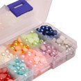 thumbnail image 4 of Perlas De ABS De Imitación De Colores 4mm / 5mm6mm / 8mm Sueltas Redondas De Media Cúpula De Tamaño Pegamento En Resultados De Bricolaje 8 mm 1700 unids Macarena Medias cuentas redondas, 4 of 5
