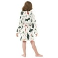 thumbnail image 7 of FORMRS Niños Bathrobe Unisex Hooded Robe Soft Plush Pajamas Sleepwear, Size 10-12T, White Christmas Holly, 7 of 7