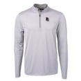 thumbnail image 2 of Men's Cutter & Buck Gray Round Rock Express Big & Tall Virtue Eco Pique Micro Stripe Recycled Quarter-Zip Pullover, 2 of 3