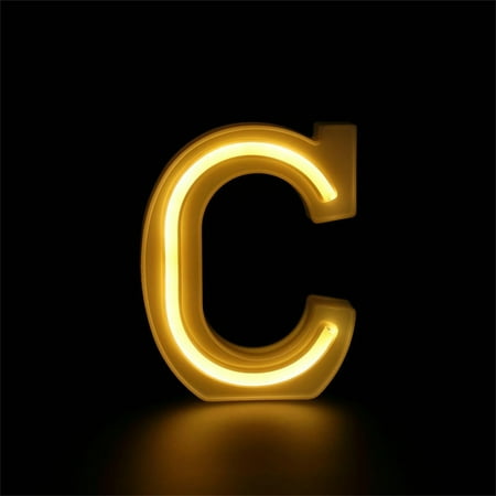 

NIUREDLTD LED USB Letter Lights Light Up White Letters Standing Hanging A-Z &