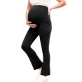 thumbnail image 5 of Womens Yoga Pants Maternity Stretchy High Waisted Flared Bootcut Leggings with Side Pockets Women's Yoga Leggings Black L, 5 of 7