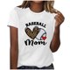 thumbnail image 1 of Blusas de Manga Corta para las Mujeres Imprimir Cuello Redondo, Camiseta Casual para Primavera Verano Diario, 1 of 3